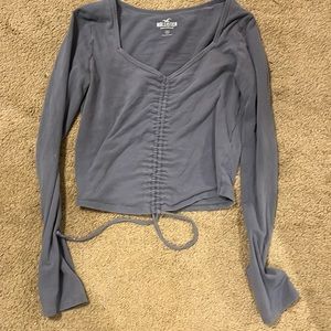 Hollister Blueish-Gray Crop Top